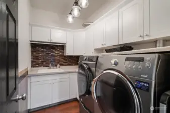 Lower level laundry room