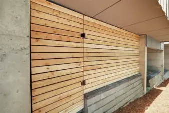 Outside Storage Unit on Backside of Townhome
