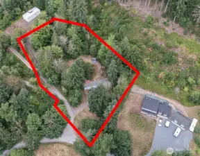 Aerial view with very approximate lines