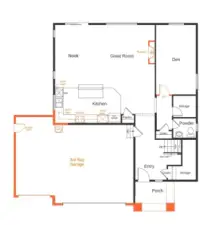 Main Floor Plan for Plan 2565