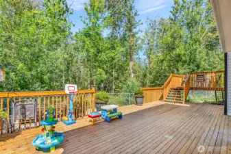 Substantial, spacious deck