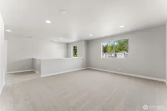 Loft area. Images of previously completed home.