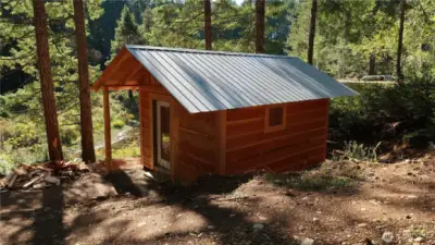 Shed from the side of driveway.