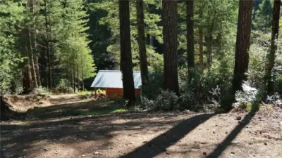 Shed from the road.