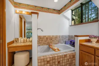 Primary bathroom bathtub