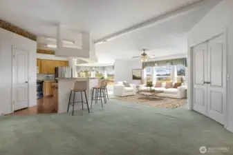 So much space to spread out. Double doors lead to office/den