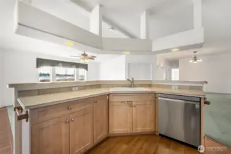 Open kitchen makes  easy and convenient  cooking and entertaining