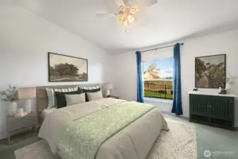 2nd Bedroom with nice  view and a walk in closet