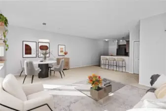 Spacious living room.