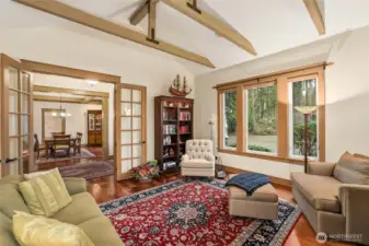 Sitting room looking toward the entrance