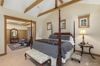 Primary bedroom and sitting room