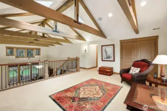 Upstairs loft overlooking the great room
