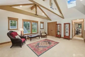 Plentiful storage with large closets on both sides of the room