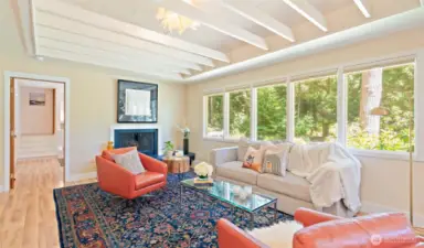 Main living area with so much natural light