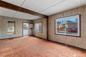 Living facing front door