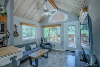 Cozy, tucked-away living room with ample seating space.