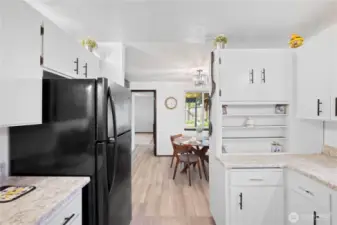 kitchen and dining