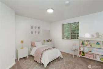 Bedroom #3 this room is good sized. Virtually staged