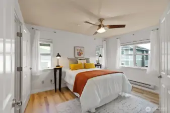 Bright and welcoming primary bedroom