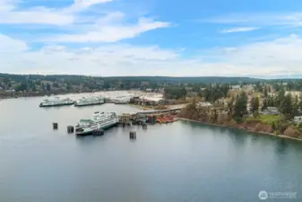 Aerial view of the Seattle ferry