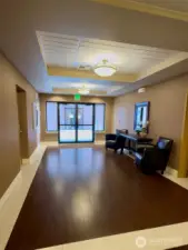 Harris Square lobby with elevator.