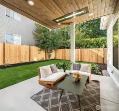 Private outdoor covered living area