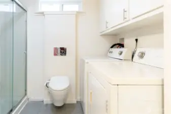 Bathroom and laundry. Tankless water heater!