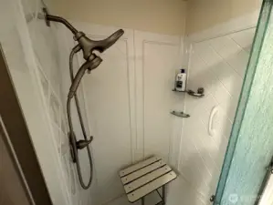 Shower with bench