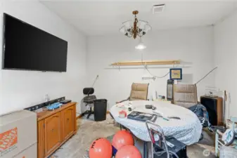 TV/Office area in Detached Garage