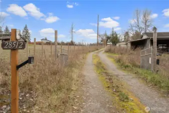 Gated Entry with Gravel Driveway leads into this fantastic property.