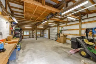 Inside shop with additional covered parking available