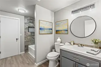 Upstairs: guest bath