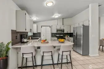Upstairs: kitchen