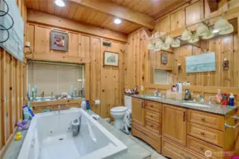 Primary bath includes walkin shower