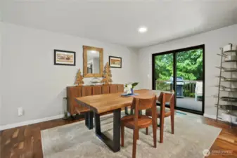 Dining space opens to the Trex deck to the backyard