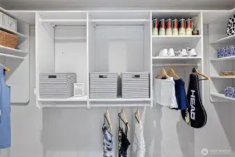 Spacious walk-in closet