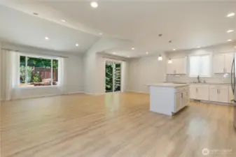 wide open clean slate high ceilings with tons of light