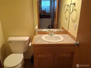 Half bath on main level.