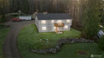 Excellent westerly views from several rooms. Such a welcome, private property.