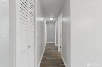 Hallway To 3 Bedrooms