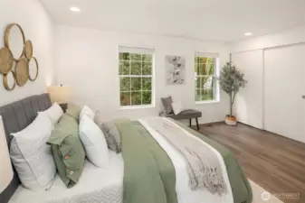 Generous closet storage