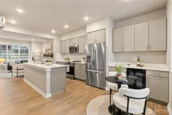 Open concept living with modern updates