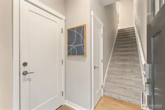 No shortage of storage, hall coat closet