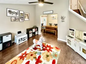 Another view living room looking towards dining room.