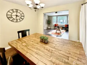 View of dining room looking towards living room.