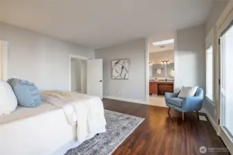 Primary bedroom with ensuite bathroom