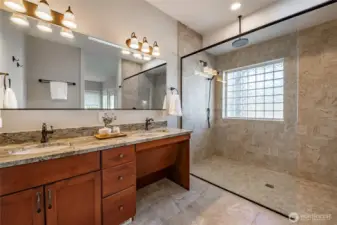 Primary bathroom with double vanity