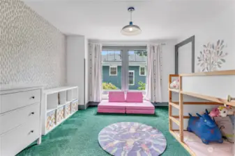 Bedroom 2. Large bedrooms and your have to appreciate at 5 year old that loves her green carpet and did not want it changed. :)
