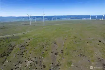 View from the top of the property - Windfarm is to the West of the property.