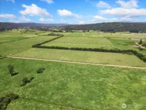Ariel View Looking North of Home and Land.